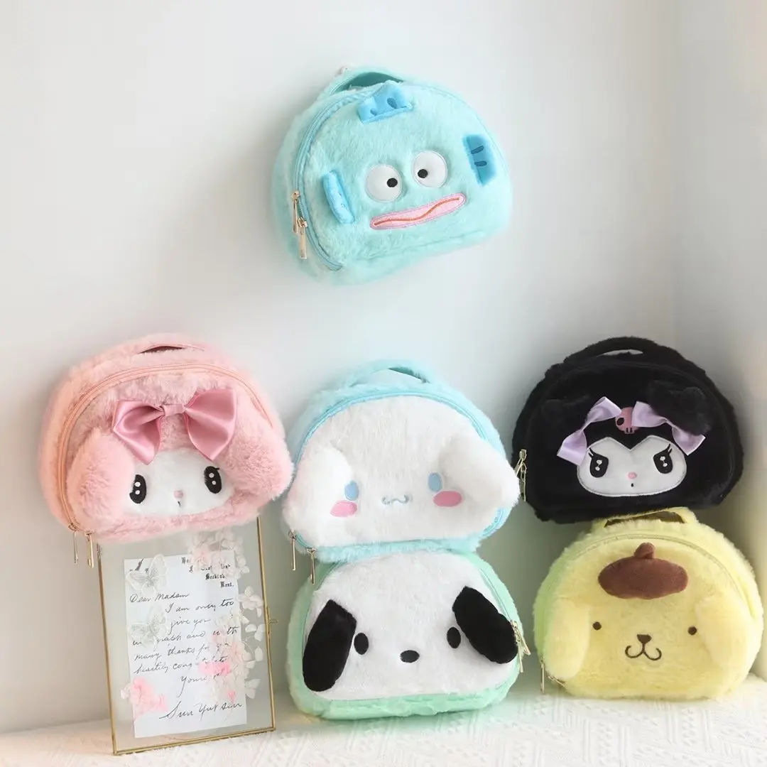 Kawaii Sanrio Cinnamoroll Kuromi My Melody Plush Makeup Bag Storage Bag Cartoon Student Tote Pack for Girl Birthday Xmas Gift
Kawaii Sanrio Cinnamoroll Kuromi My Melody Plush Makeup Bag Storage Bag Cartoon Student Tote Pack for Girl Birthday Xmas Gift