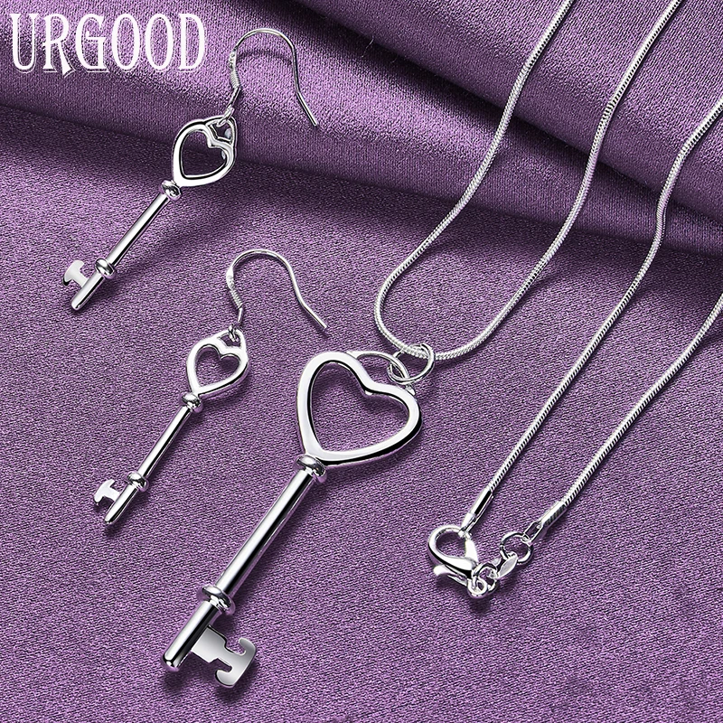 925 Sterling Silver Fashionable And Unique Key Shapes Set for Women Birthday Party Engagement Wedding Gift
925 Sterling Silver Fashionable And Unique Key Shapes Set for Women Birthday Party Engagement Wedding Gift