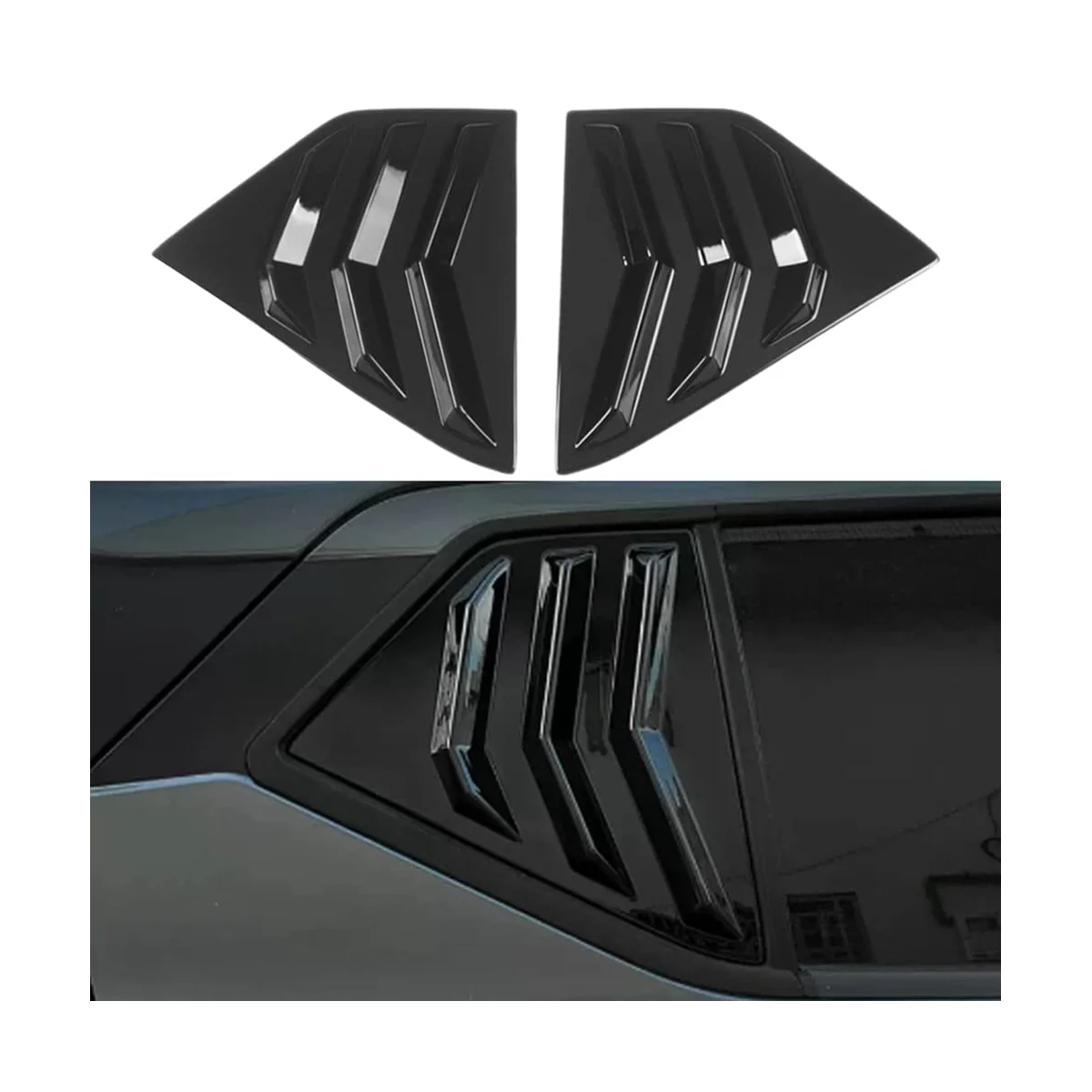 

Накладки на задние боковые окна для Nissan Kicks 2018-2023, накладки на вентиляционное отверстие, аксессуары, ярко-черный