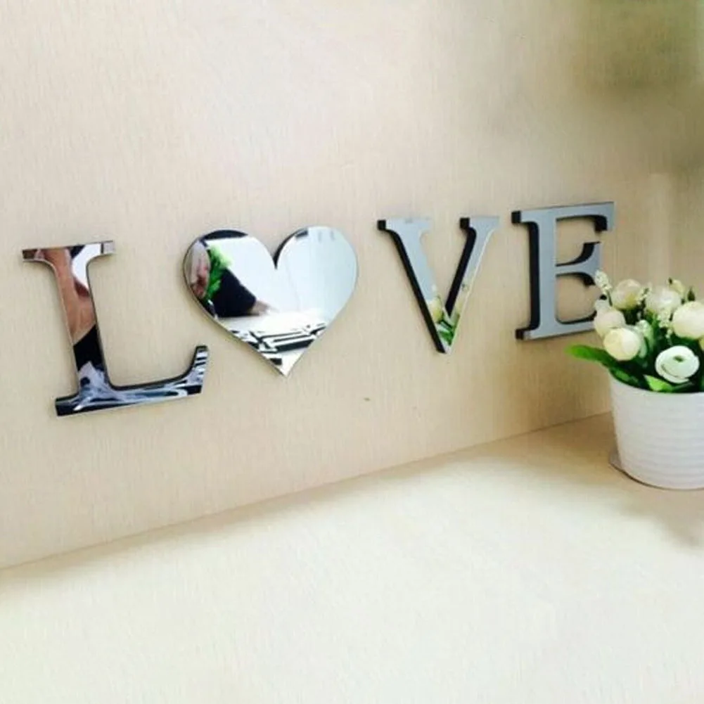 Letters Love Home Furniture Mirror Tiles Wall Sticker Self-Adhesive Art Decor Home Decor Bedroom Living Room Background Mural
Letters Love Home Furniture Mirror Tiles Wall Sticker Self-Adhesive Art Decor Home Decor Bedroom Living Room Background Mural