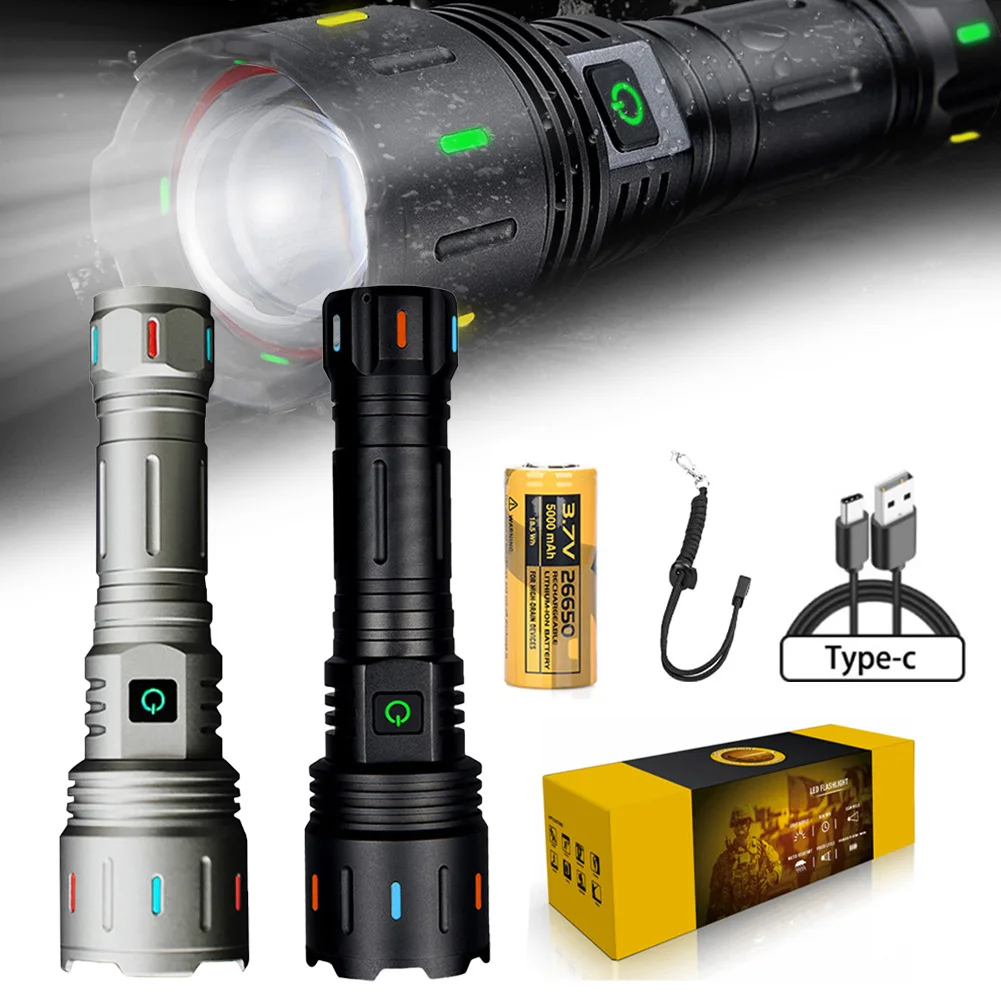 LEP Flashlight With Fluorescent Strong Lighting 5800 Lumens TYPE-C USB Direct Charging LED Torch Light Powerful JF023 Parts
LEP Flashlight With Fluorescent Strong Lighting 5800 Lumens TYPE-C USB Direct Charging LED Torch Light Powerful JF023 Parts