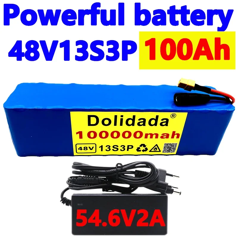 48V100Ah 1000w 13S3P XT60 48V Lithium ion Battery Pack 100000mah For 54.6v E-bike Electric bicycle Scooter with BMS+charger
48V100Ah 1000w 13S3P XT60 48V Lithium ion Battery Pack 100000mah For 54.6v E-bike Electric bicycle Scooter with BMS+charger