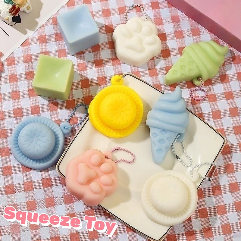 

Cat's Claw Mango Ice Cream Mochi Fidget Squishy Stress Relief Toys TPR Sticky Antistress Ball Kids Squeeze Toys