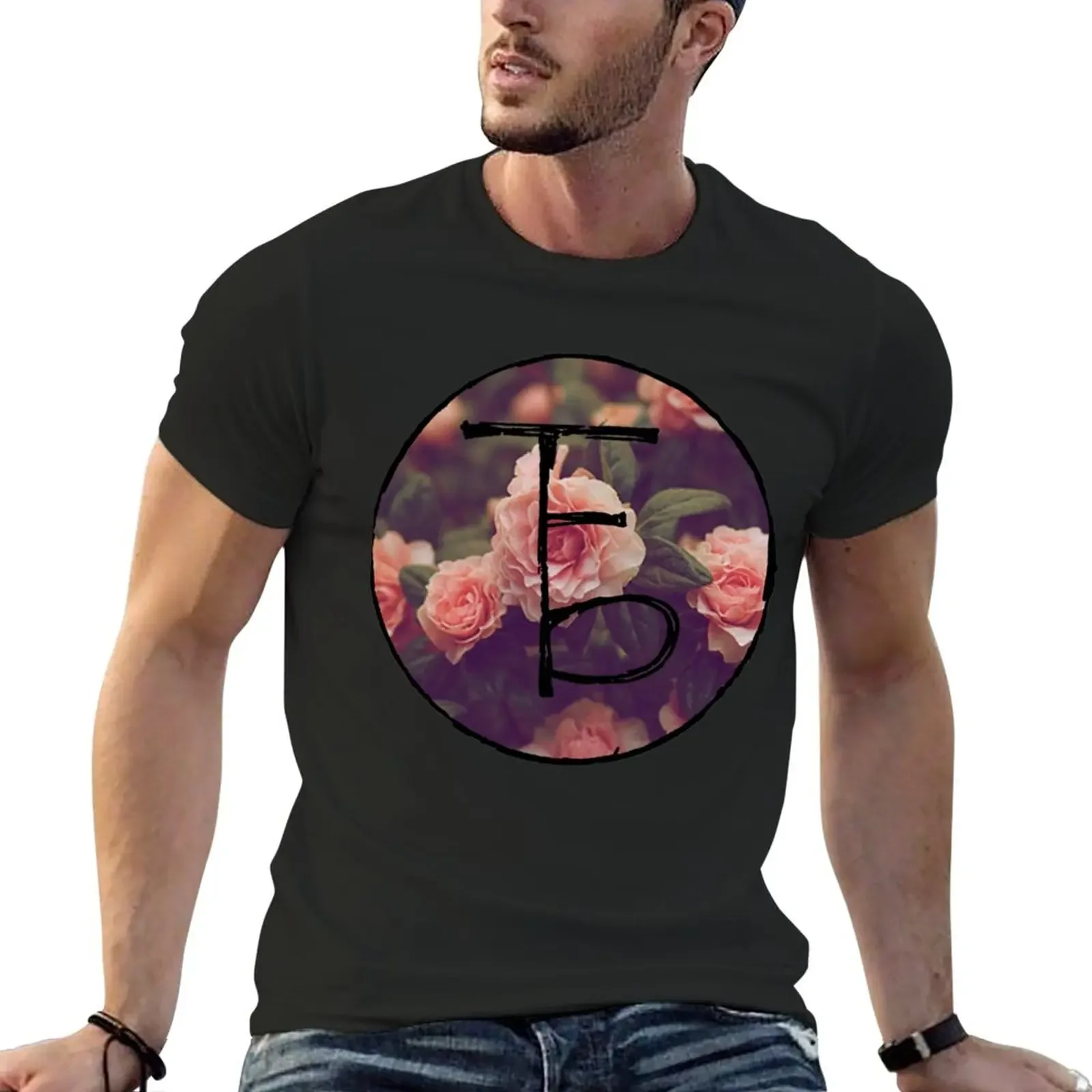 

the front bottoms floral logo T-Shirt graphics customs design your own cute clothes mens t shirts