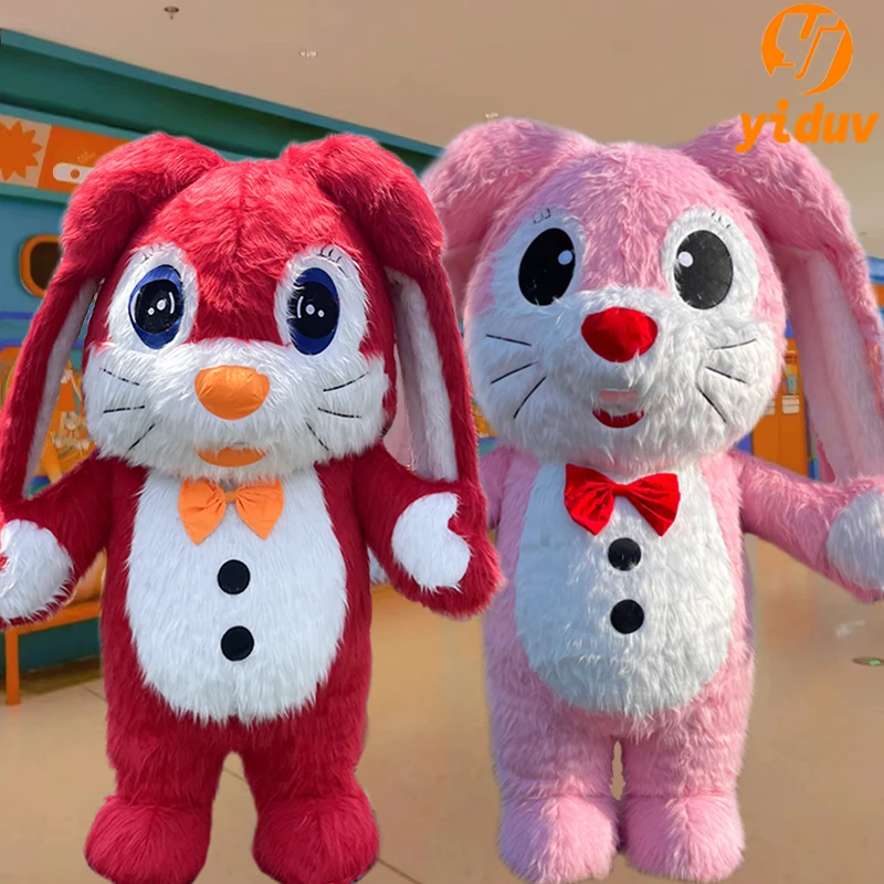 

Большие надувные костюмы кролика для взрослых, костюмы для косплея на Хэллоуин, Минет, Пасхальный кролик, причудливые фотокостюмы для взрослых и детей