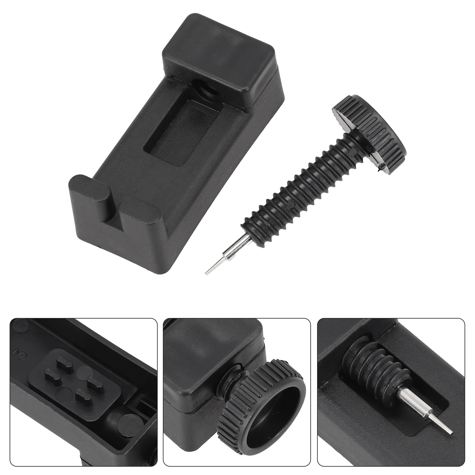 Watch Link Belt Remover Black/Silver Durable Hand Tools Home Opener Pin Remover Plastic+Metal Tools Watch Repair
Watch Link Belt Remover Black/Silver Durable Hand Tools Home Opener Pin Remover Plastic+Metal Tools Watch Repair