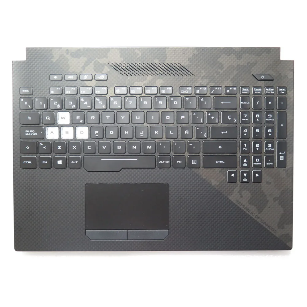 

Laptop PalmRest&keyboard For ASUS ROG 90NR01C1-R31FR0 90NR01C1-R31SP0 Black Top Case France FR/Spanish SP Backlit With Touchpad