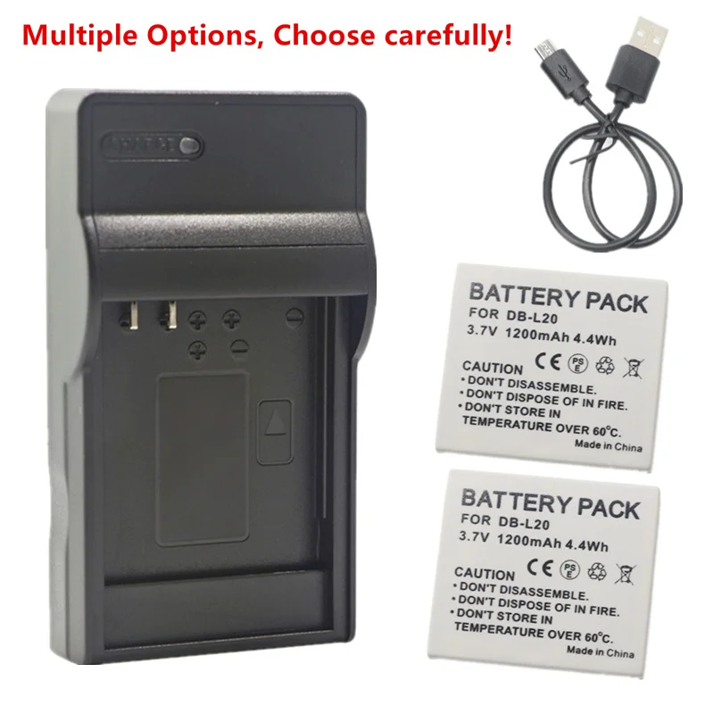 

DB-L20 Battery or Charger For Sanyo Xacti VPC-C1 C4 C40 C5 C6 CA6 CA65 CG6 CA9 CG9 VPC-E1 E2 E6 E7 E60 J4 S