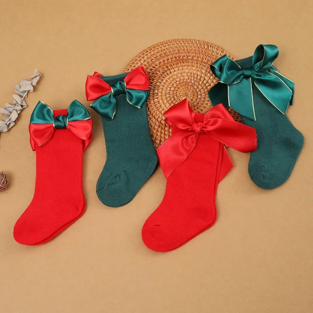 Baby Christmas Socks Autumn Winter Toddlers Kids Big Bow Knee High Long Girls Sock Soft Cotton Red Newborn Socken For 0-3 Years
Baby Christmas Socks Autumn Winter Toddlers Kids Big Bow Knee High Long Girls Sock Soft Cotton Red Newborn Socken For 0-3 Years