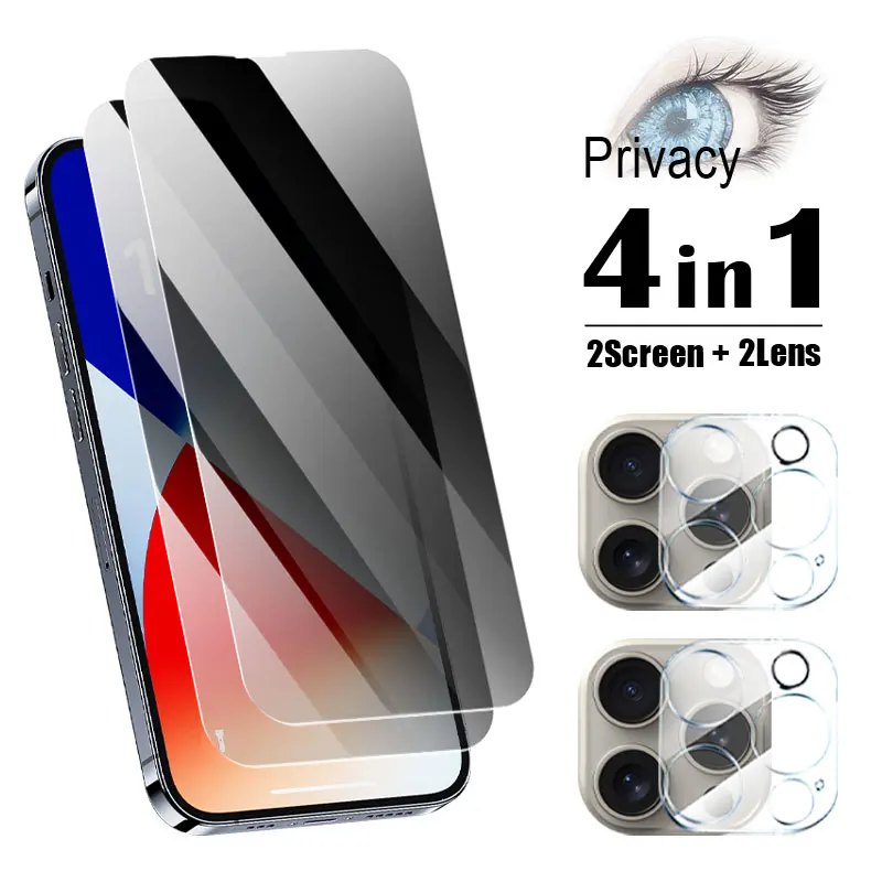 4in 1 Camera Lens for iPhone 15 14 13 plus pro max Privacy Glass smartphone for iPhone 12 mini 11 Tempered Glass protective Film
4in 1 Camera Lens for iPhone 15 14 13 plus pro max Privacy Glass smartphone for iPhone 12 mini 11 Tempered Glass protective Film