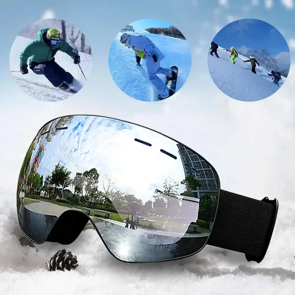 

Winter Snow Sports Goggles Ski Snowboard Goggles Double Layers Anti-Fog Ski Goggles Snow Snowboard Glasses for Men Women