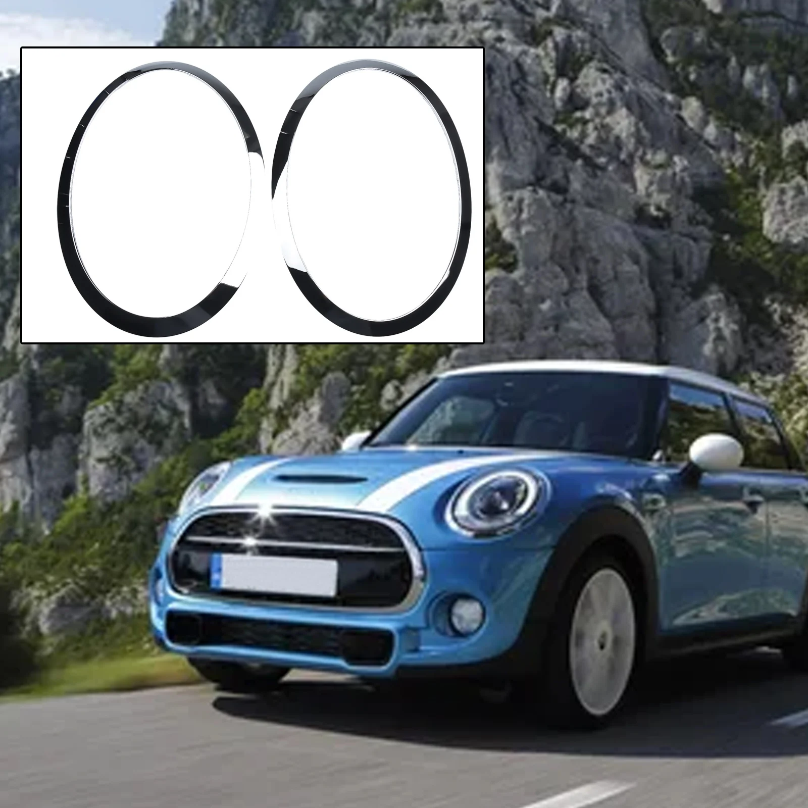 2Pcs Light Frame For Mini For Cooper F55,F56,F57 2014-2021 Car Headlight Trim Ring Bezel Surround Cover 51712355791 51712355798
2Pcs Light Frame For Mini For Cooper F55,F56,F57 2014-2021 Car Headlight Trim Ring Bezel Surround Cover 51712355791 51712355798