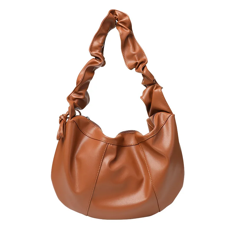 Повседневные дамские сумки на плечо, популярный винтажный хобо из искусственной кожи, однотонные вместительные сумки через плечо для женщин 
Повседневные дамские сумки на плечо, популярный винтажный хобо из искусственной кожи, однотонные вместительные сумки через плечо для женщин