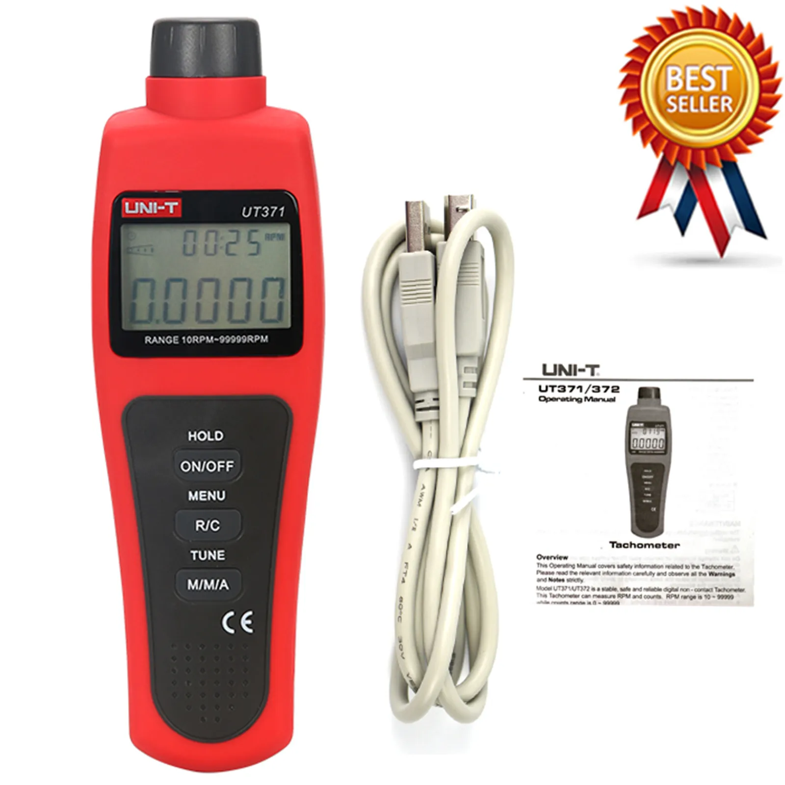 UNI-T UT371 Digital Tachometer Non-Contact 0~99999 MAX/MIN/AVG Target Distance 5~20cm Speed Measuring Instruments
UNI-T UT371 Digital Tachometer Non-Contact 0~99999 MAX/MIN/AVG Target Distance 5~20cm Speed Measuring Instruments