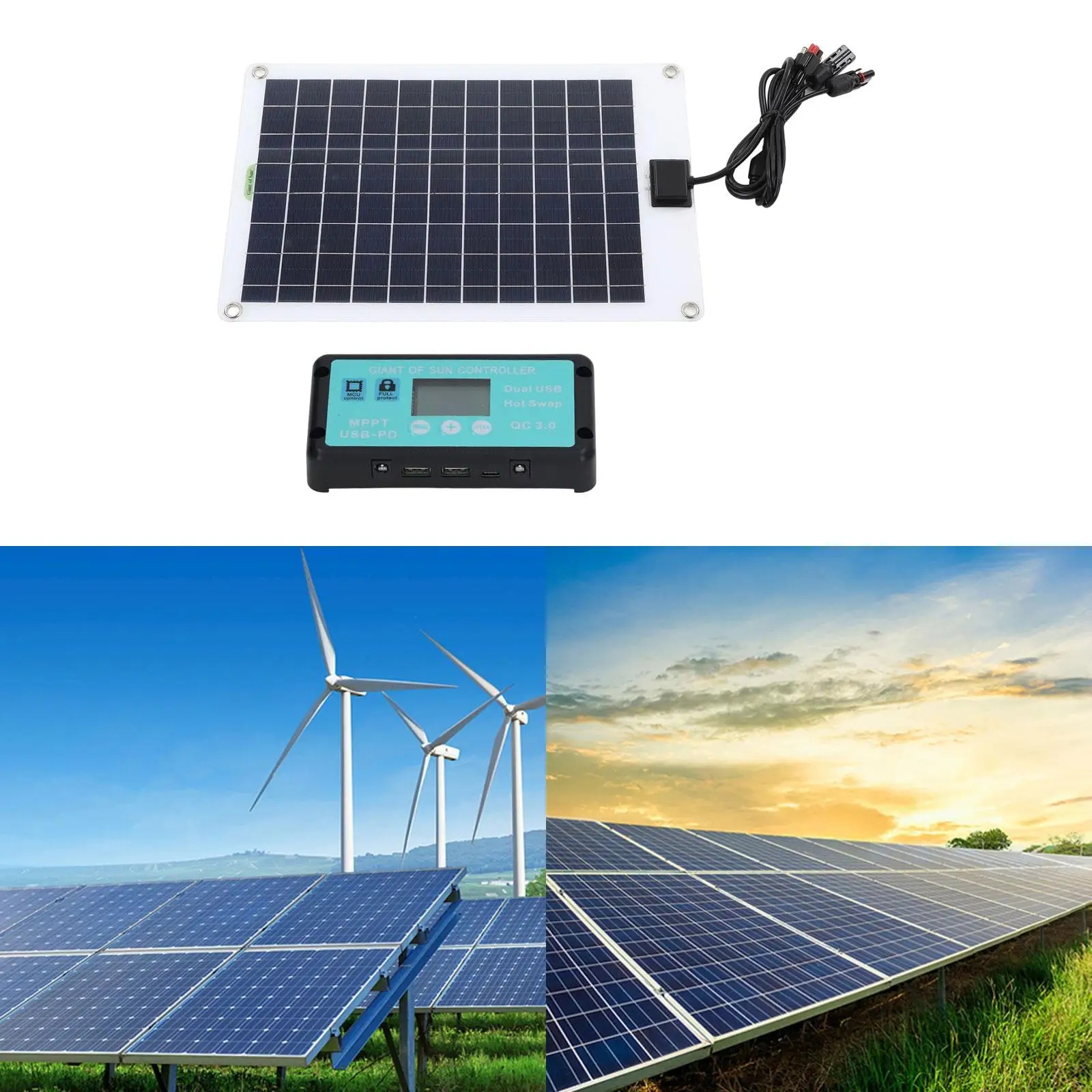 Monocrystalline Solar Panel with Controller Solar Panel Regulator 50W for Motorcycle
Monocrystalline Solar Panel with Controller Solar Panel Regulator 50W for Motorcycle