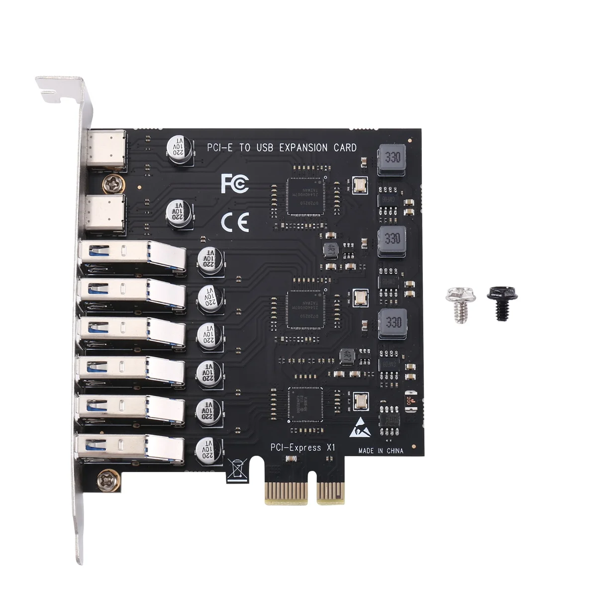 Portable Desktop USB3.2 Expansion Card 8-Port SATA Adapter Card Pci-E to USB3.2 Type C Riser Card
Portable Desktop USB3.2 Expansion Card 8-Port SATA Adapter Card Pci-E to USB3.2 Type C Riser Card