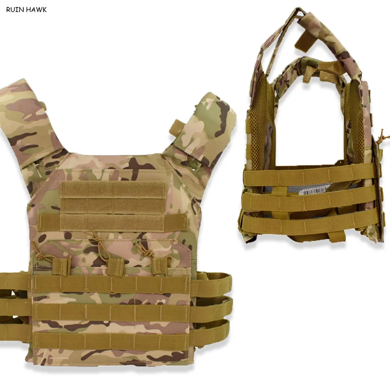 Tactical Vest Equipped Army JPC 600D Molle Plate Carrier Vest Airsoft Gear Military Combat Body Armor Multicam Hunting Vest
Tactical Vest Equipped Army JPC 600D Molle Plate Carrier Vest Airsoft Gear Military Combat Body Armor Multicam Hunting Vest