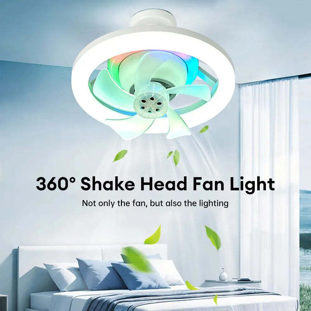 E27 Shaking Head Ceiling Fan Light With Remote Control 3-Gear Color Dimmable Ventillator Lamp Ceiling Fan Light for Home Light
E27 Shaking Head Ceiling Fan Light With Remote Control 3-Gear Color Dimmable Ventillator Lamp Ceiling Fan Light for Home Light