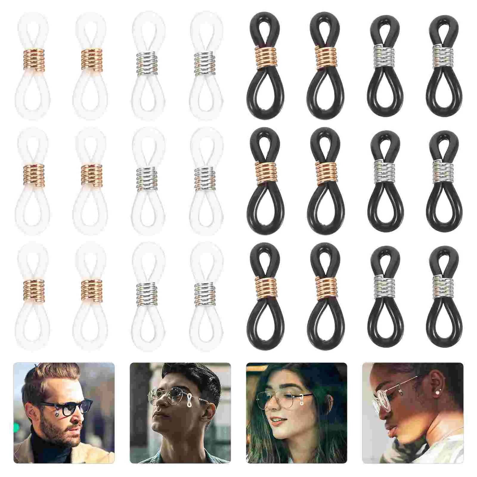 100pcs Rubber Adjustable Eyeglasses Chain Ends Eyeglasses Strap Holder Spectacle Chain Loops for Eyeglass Chain
100pcs Rubber Adjustable Eyeglasses Chain Ends Eyeglasses Strap Holder Spectacle Chain Loops for Eyeglass Chain