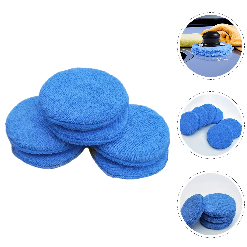 

6pcs Microfiber Wax Applicator Pads Buffing Sponge Car Wax Applicator Sponge Detail Polishing Pads