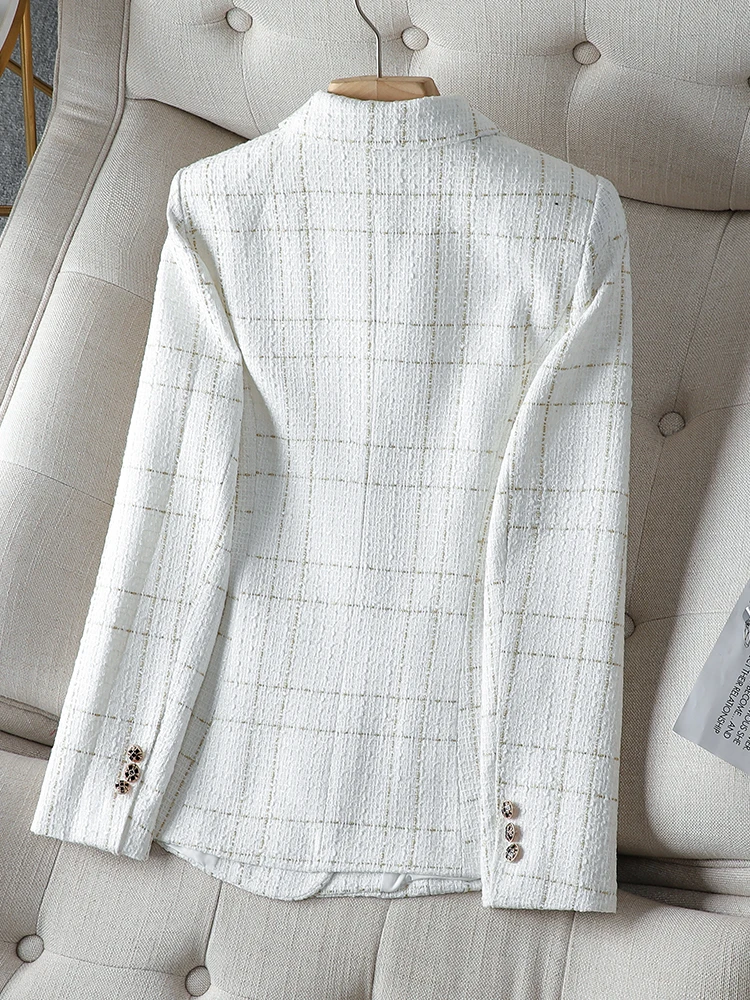 Women's Plaid Blazer Spring Summer Fashion Office Women's Long Sleeve Lapel Double Row Button Top Fashion Vintage Loose Blazer
Women's Plaid Blazer Spring Summer Fashion Office Women's Long Sleeve Lapel Double Row Button Top Fashion Vintage Loose Blazer