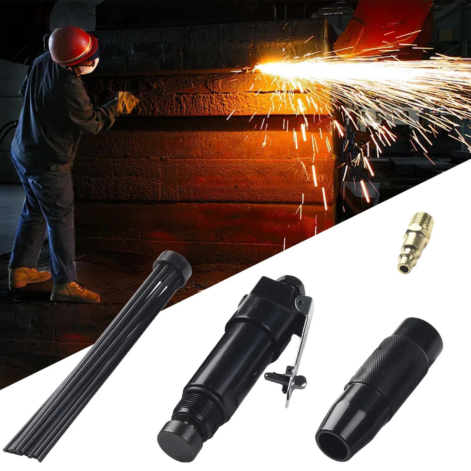 1/4" Pneumatic Rust Remover 12 Needle Rust Removal Machine Cleaning Tool Power Rust Removal Paint Welding Slag Derusting Machine
1/4" Pneumatic Rust Remover 12 Needle Rust Removal Machine Cleaning Tool Power Rust Removal Paint Welding Slag Derusting Machine
