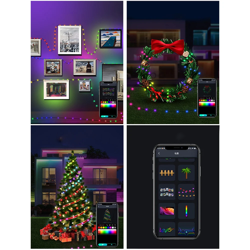 Rainbow LED String Lights IP44 Waterproof Camping Atmosphere Light APP & Remote Control USB Charging for Home Outdoor Party
Rainbow LED String Lights IP44 Waterproof Camping Atmosphere Light APP & Remote Control USB Charging for Home Outdoor Party