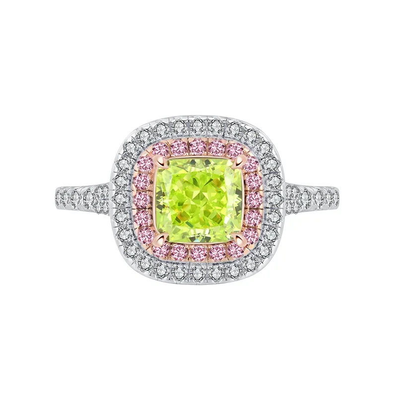 New S925 Silver High Carbon Diamond Olive Green Square Women's Luxury Ring 6 * 6 Jewelry Wedding Ring
New S925 Silver High Carbon Diamond Olive Green Square Women's Luxury Ring 6 * 6 Jewelry Wedding Ring