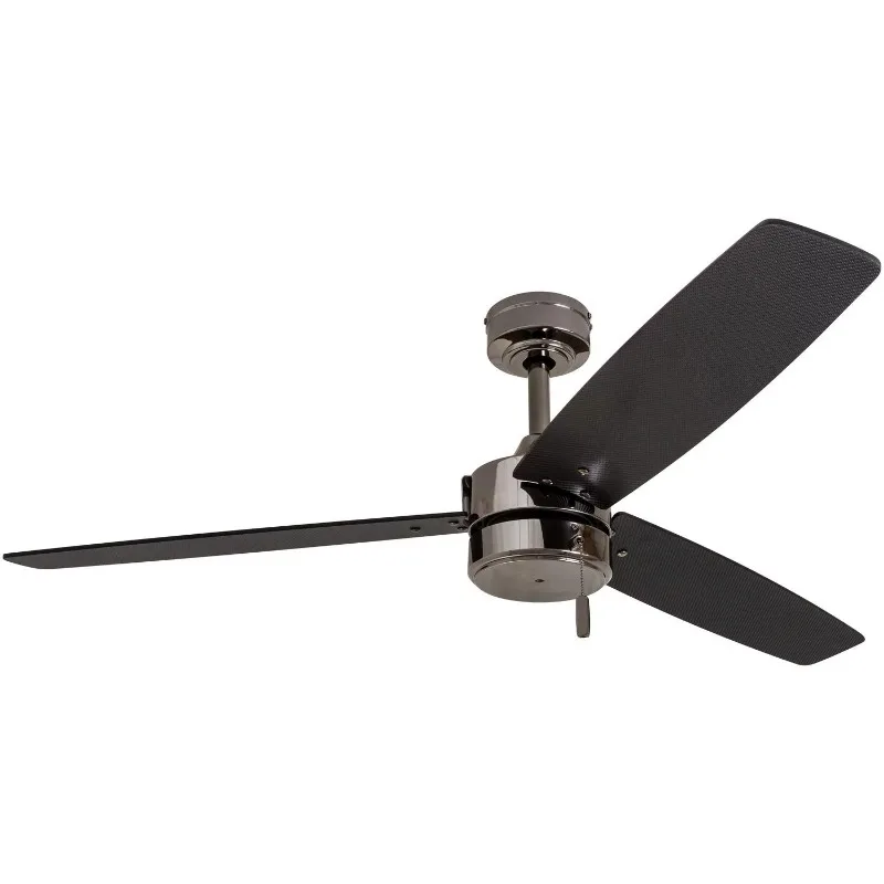 

Prominence Home Journal 52" Gun Metal Modern Indoor/Outdoor Ceiling Fan with 3 Blades, Pull Chain & Reverse Airflow