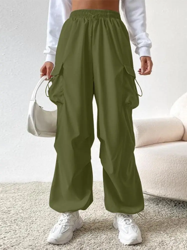 ZANZEA Women Solid Cargo Pants 2023 Autumn Elastic High Waist Trouser Casual Pocket Drawstring Overalls Vintage Loose Pantalons
ZANZEA Women Solid Cargo Pants 2023 Autumn Elastic High Waist Trouser Casual Pocket Drawstring Overalls Vintage Loose Pantalons