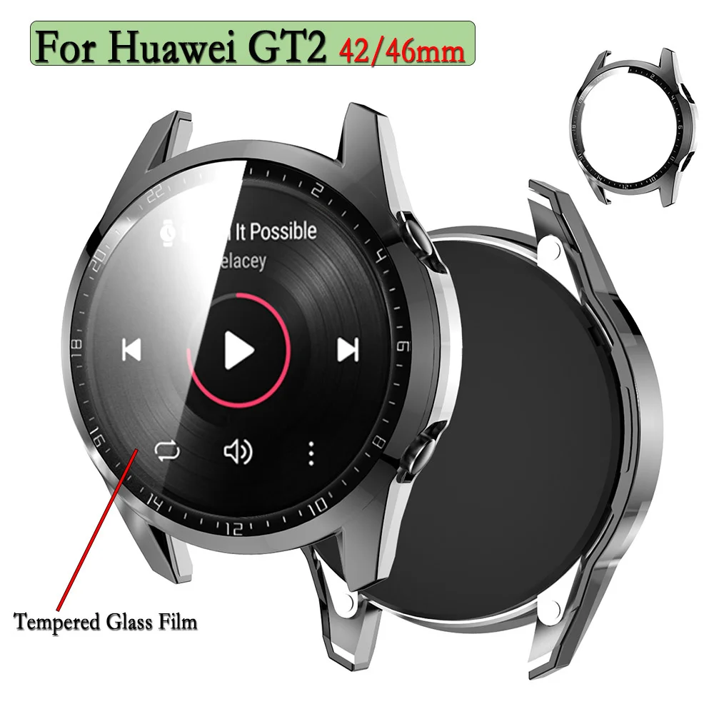 2 in 1 Protective Case + Tempered Glass Film For Huawei GT2 46/42mm Watch Cover Tempered Glass Full Screen Protector Film Watch
2 in 1 Protective Case + Tempered Glass Film For Huawei GT2 46/42mm Watch Cover Tempered Glass Full Screen Protector Film Watch