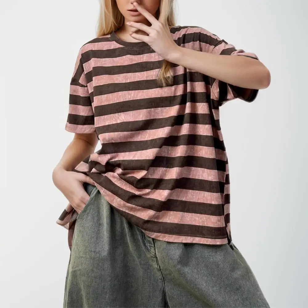 Dimanaf 2024 New Plus Size T-Shirt Summer Women Short Sleeve Loose Striated O-Neck Basic Tops T-Shirt New Big Size
Dimanaf 2024 New Plus Size T-Shirt Summer Women Short Sleeve Loose Striated O-Neck Basic Tops T-Shirt New Big Size