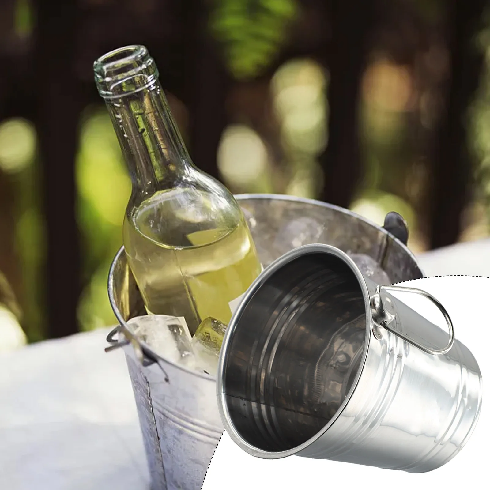 Stainless Steel Ice Bucket Portable Ice Chiller Cooler Kitchen Party Barware Champagne Wine Beer Bucket With Comfortable Handle
Stainless Steel Ice Bucket Portable Ice Chiller Cooler Kitchen Party Barware Champagne Wine Beer Bucket With Comfortable Handle