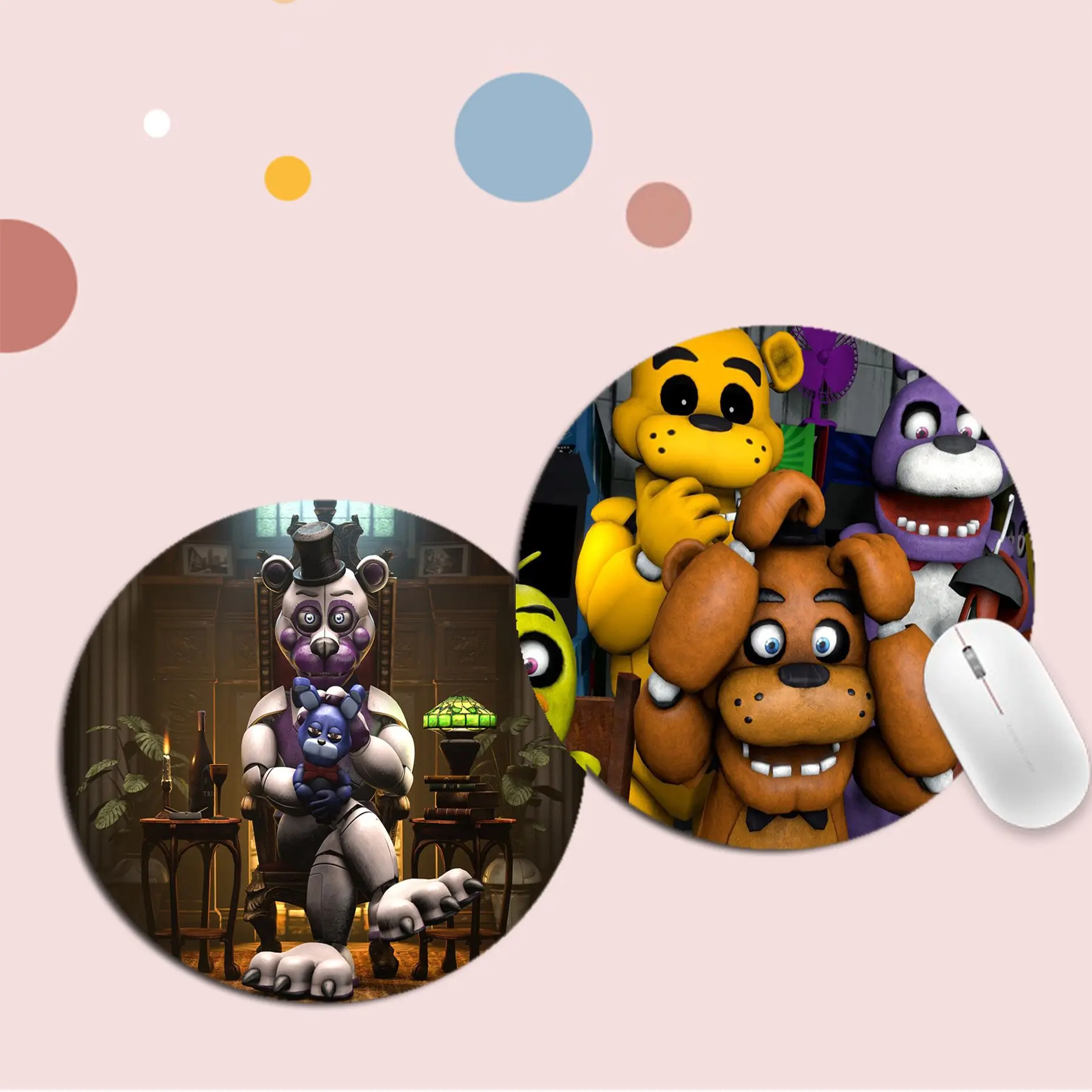 Fnaf Animatronics Mousepad Small Round Big Promotion Table Mat Student Mousepad Computer Keyboard Pad Games Pad Padmouse Desk
Fnaf Animatronics Mousepad Small Round Big Promotion Table Mat Student Mousepad Computer Keyboard Pad Games Pad Padmouse Desk