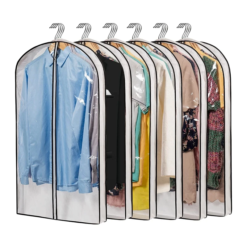 Hanging Clothes Bag With 4 Inch Gusseted Garment Bag (Set Of 6) For Suit Bag For Closet Garment Bags Dress Covers
Hanging Clothes Bag With 4 Inch Gusseted Garment Bag (Set Of 6) For Suit Bag For Closet Garment Bags Dress Covers