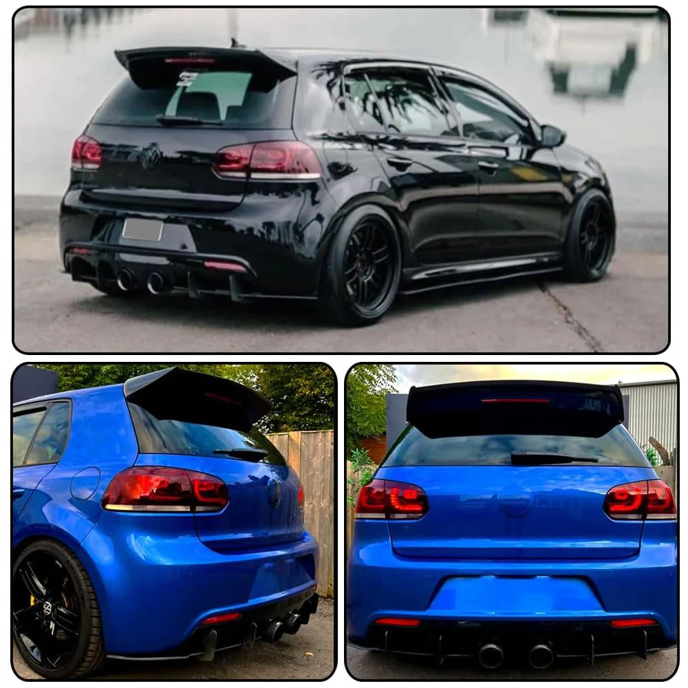 Rear Roof Spoiler Wing For VW Golf 6 MK6 GTI GTD R20 2008-2013 Car Rear Trunk Roof Spoiler Lip Tail Wing Lid Car Bodykit Tuning Rear Roof Spoiler Wing For VW Golf 6 MK6 GTI GTD R20 2008-2013 Car Rear Trunk Roof Spoiler Lip Tail Wing Lid Car Bodykit Tuning