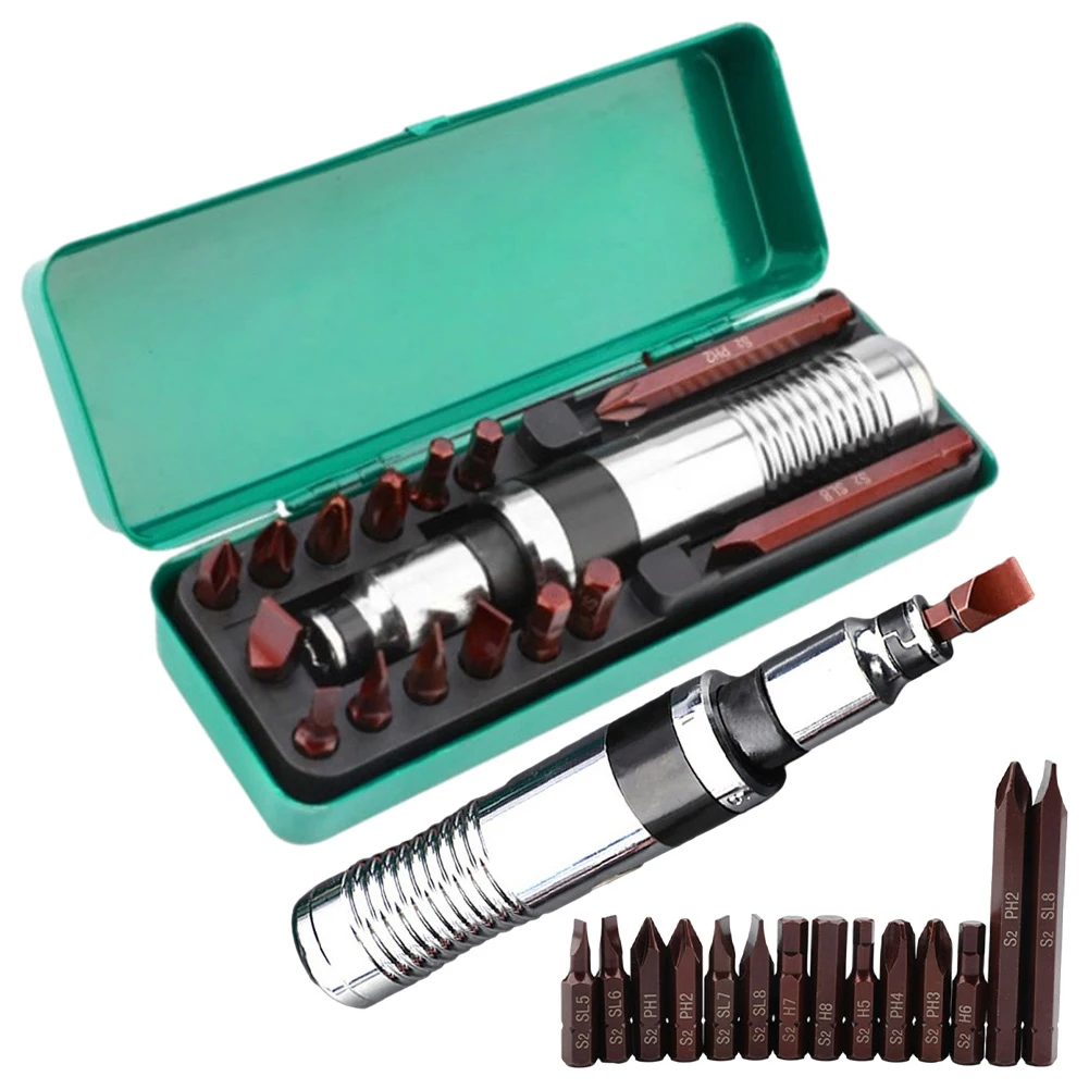15pcs Impact Screwdriver Bit With Handle Heavy-duty Anti Slip PH1 PH2 PH3 PH4 SL5 SL6 SL8 H5 H6 H8 Hand Tool
15pcs Impact Screwdriver Bit With Handle Heavy-duty Anti Slip PH1 PH2 PH3 PH4 SL5 SL6 SL8 H5 H6 H8 Hand Tool