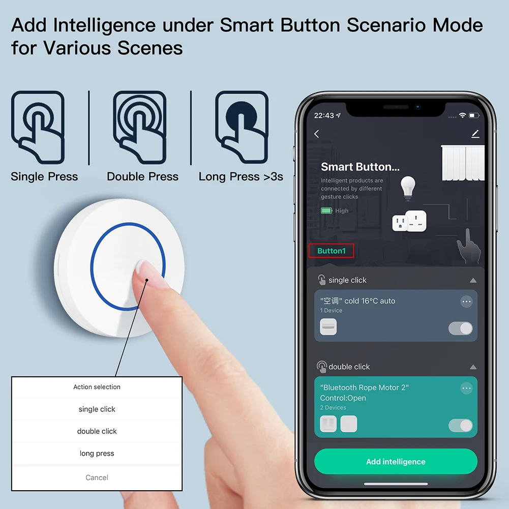 Quick and Easy Control Wireless Smart Scene Switch for Tuya for Zigbee Devices Access Scenes with a Single Key
Quick and Easy Control Wireless Smart Scene Switch for Tuya for Zigbee Devices Access Scenes with a Single Key