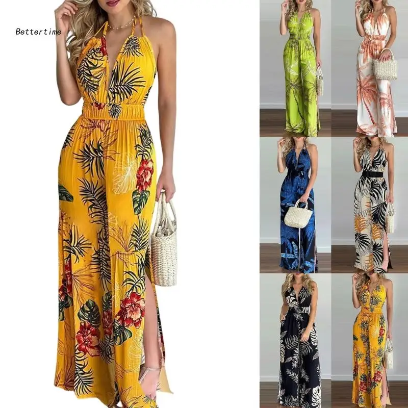 Women Summer Wide Leg Jumpsuits Smocked Jumpsuit Sexy Halter Jumpsuit Women Backless Jumpsuit Women Halter Neck Jumpsuit 
Women Summer Wide Leg Jumpsuits Smocked Jumpsuit Sexy Halter Jumpsuit Women Backless Jumpsuit Women Halter Neck Jumpsuit