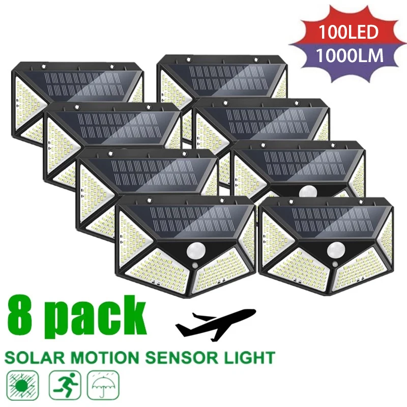 1/4/6/8 Pack 100 LED Solar Lights Outdoor For Garden Decoration LED Solar Lamp Powered Waterproof PIR Motion Sensor Light
1/4/6/8 Pack 100 LED Solar Lights Outdoor For Garden Decoration LED Solar Lamp Powered Waterproof PIR Motion Sensor Light