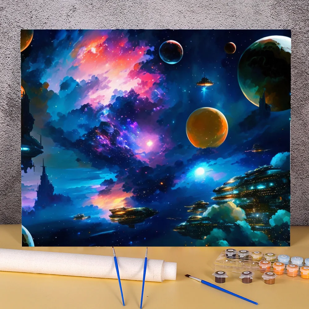 Painting By Number Universe Celestial Body Kits For Adults Handpainted DIY Coloring By Number Home Decor Drawing On Canvas
Painting By Number Universe Celestial Body Kits For Adults Handpainted DIY Coloring By Number Home Decor Drawing On Canvas