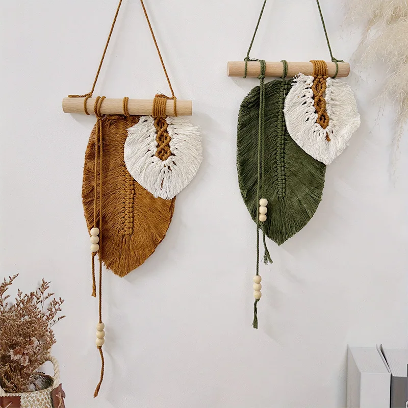 Handmade Macrame Leaf Wall Art - Boho Gift for Women 1 S628d797ef5084d9e9eff7f0300ad6a17W