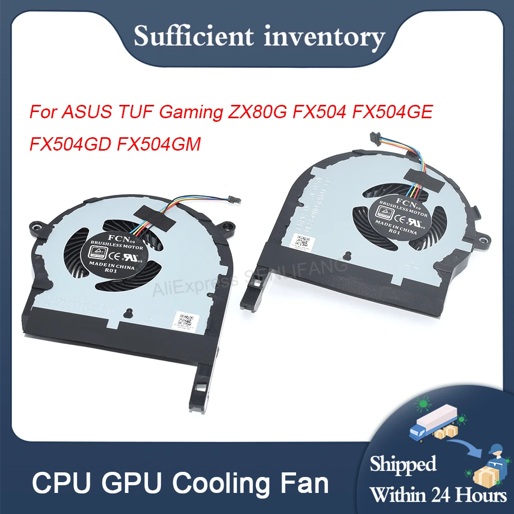 Вентилятор охлаждения для процессора ноутбука ASUS TUF Gaming ZX80G FX504 FX504GE FX504GD FX504GM 
Вентилятор охлаждения для процессора ноутбука ASUS TUF Gaming ZX80G FX504 FX504GE FX504GD FX504GM