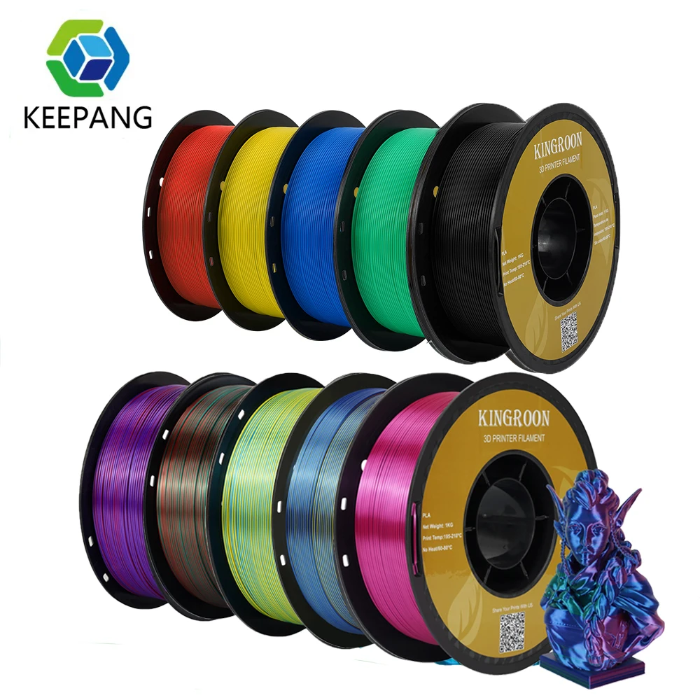 KEEPANG PLA/Silk PLA Filament 10kg 3D Printer Filament 1kg/1roll 1.75mm Pla Filamento 100% No Bubble 3D Printing Materials
KEEPANG PLA/Silk PLA Filament 10kg 3D Printer Filament 1kg/1roll 1.75mm Pla Filamento 100% No Bubble 3D Printing Materials