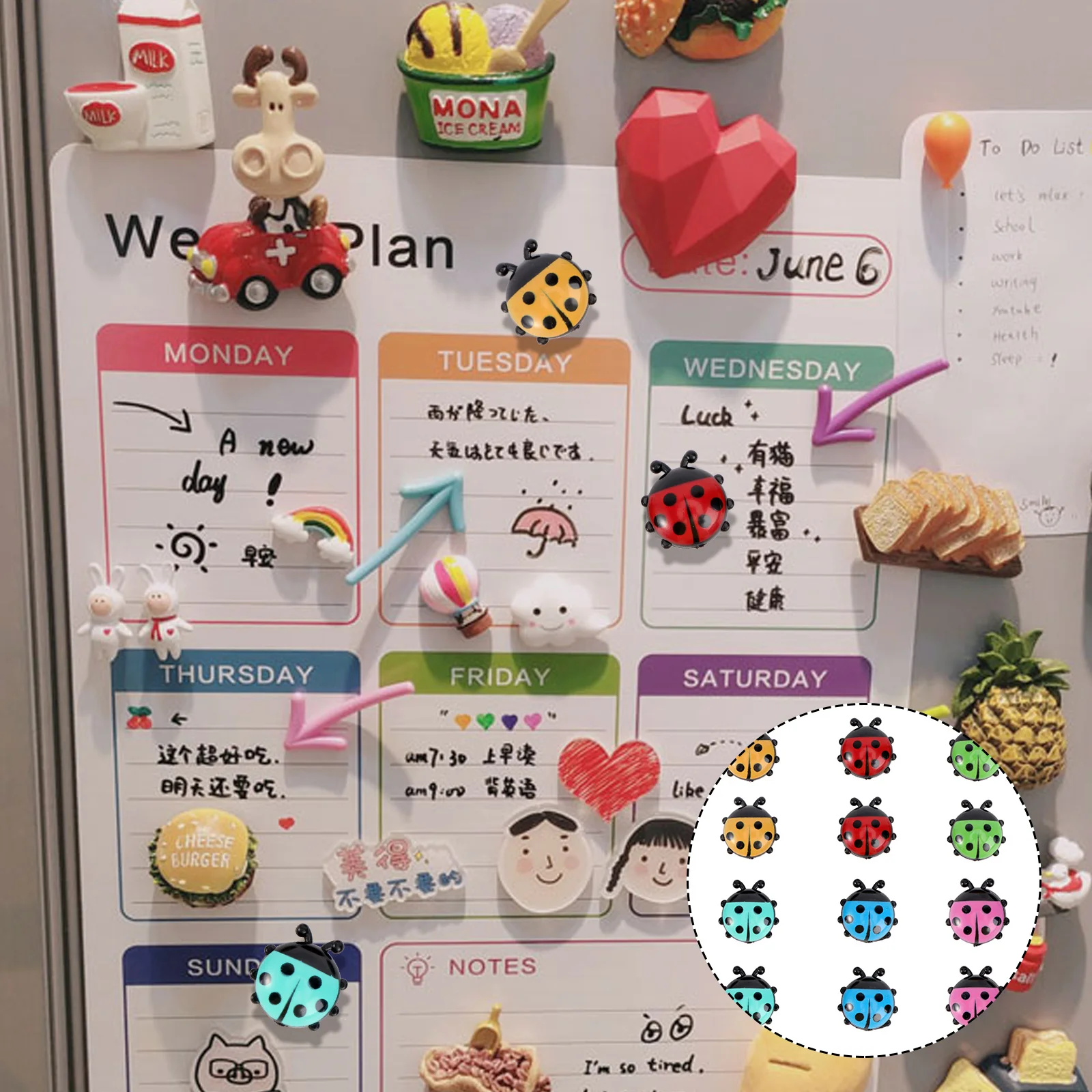 12 Pcs Office Decor Ladybug Magnet Refrigerator Sticker Clings Fridge Animal Decorative Stickers Fashion
12 Pcs Office Decor Ladybug Magnet Refrigerator Sticker Clings Fridge Animal Decorative Stickers Fashion