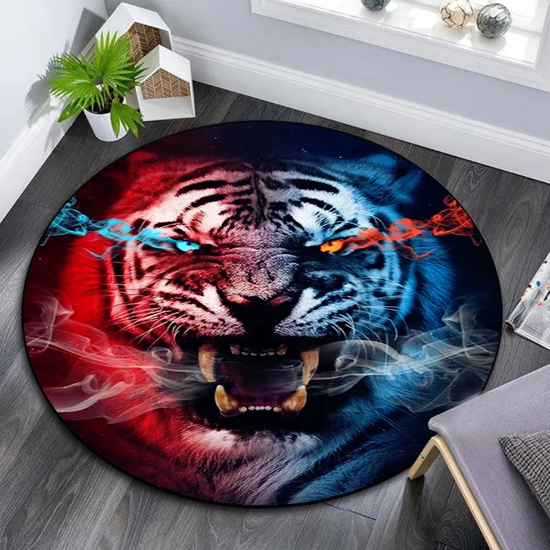 Animal Tiger Head Round Carpet Living Room Bedroom Home Decor Sofa Table Rug Anti Slip Chair Cushion Lounge Mat Children Adult
Animal Tiger Head Round Carpet Living Room Bedroom Home Decor Sofa Table Rug Anti Slip Chair Cushion Lounge Mat Children Adult