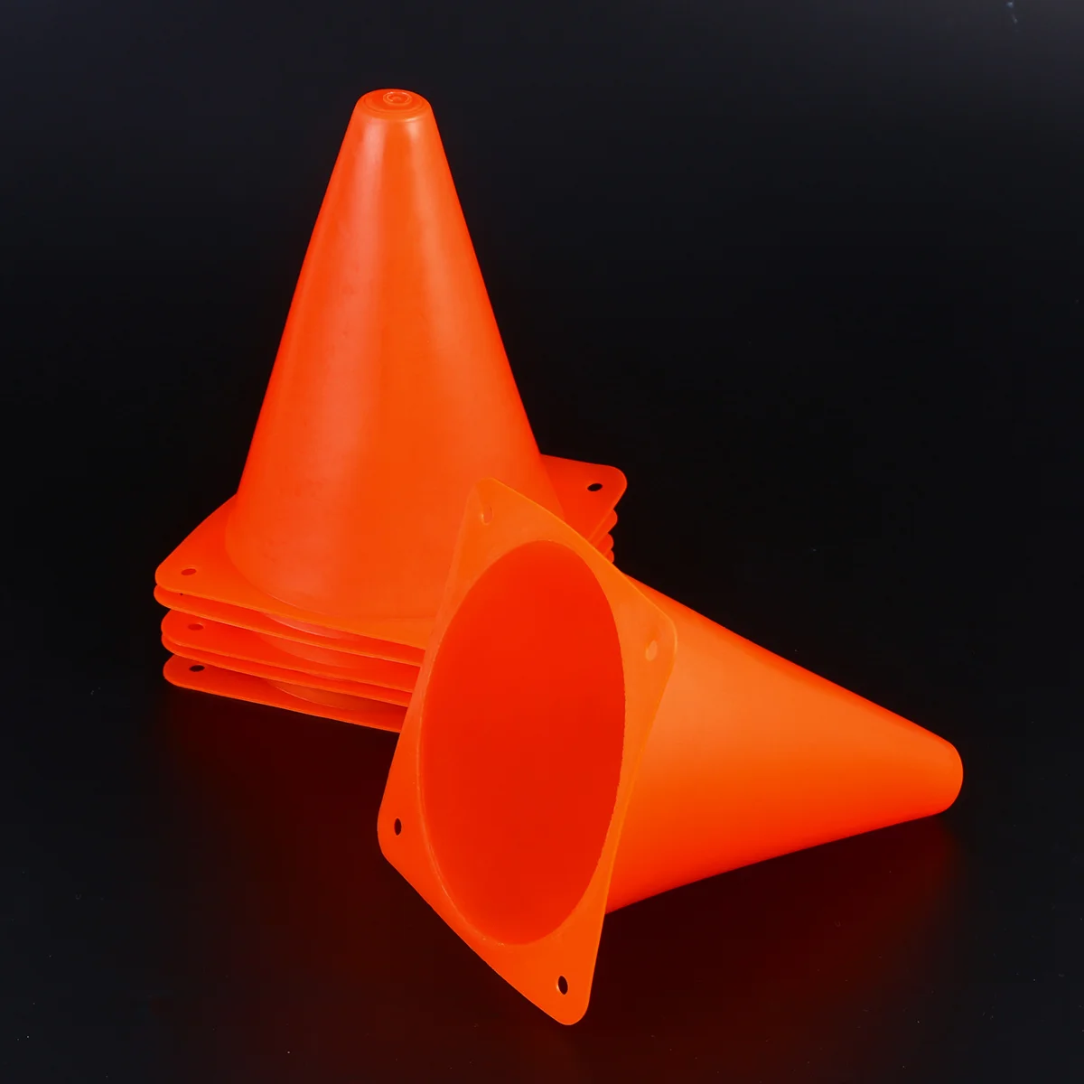 

18cm Football Soccer Rugby Training Cones Outdoor Sports Obstacles Barriers for Kids Outdoor Gaming and Activity (Orange)