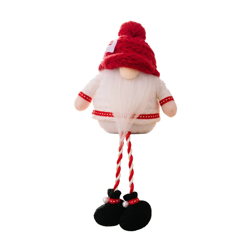 

Christmas Faceless Gnome Plush Doll Santa Gnome Rudolph Doll Pendant Long Legs Gnome Elf Doll Xmas Christmas Decor GiftB