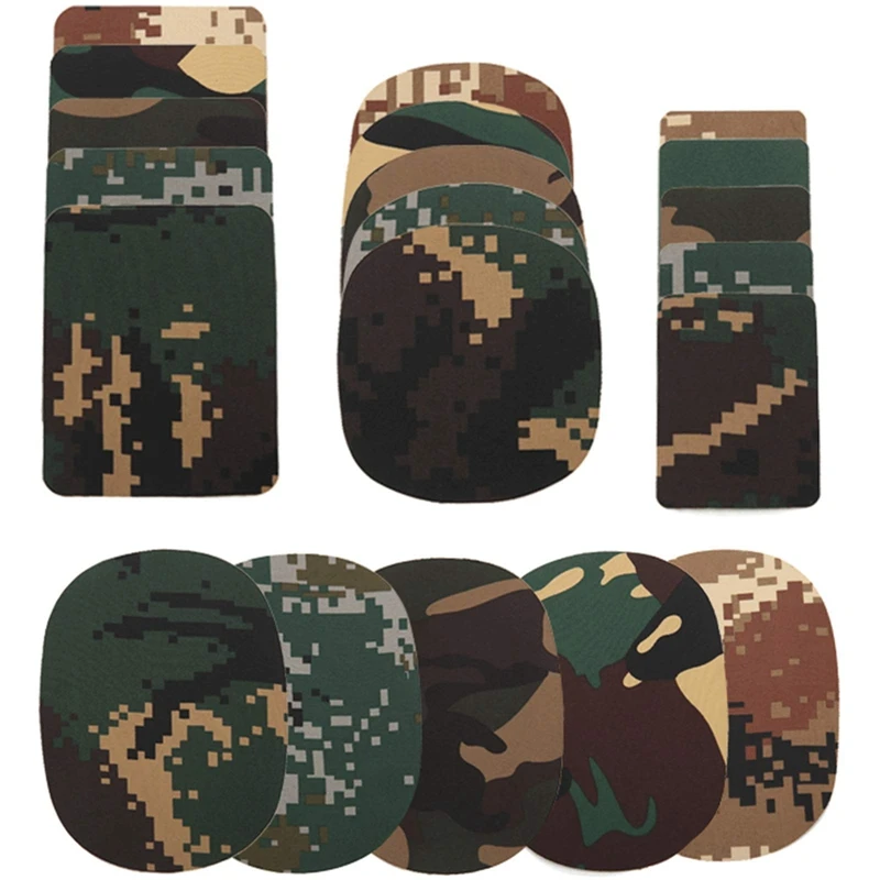 

20 Pcs Camo Iron On Patches For Jackets Jeans, Clothes Repair Kit, Clothing Elbow Patches For Holes Decoration