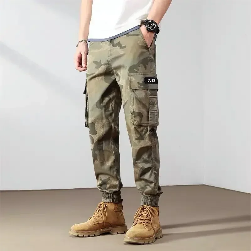 

Men's Cargo Pants Camouflage Male Trousers Multi Pocket Black Casual Camo Multipockets Baggy Aesthetic New in Korean Style Y2k